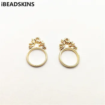 

New arrival! 26x15mm 100pcs pineapple shape charm for stud earrings,earrings accessories,Earring parts hand Made earring making