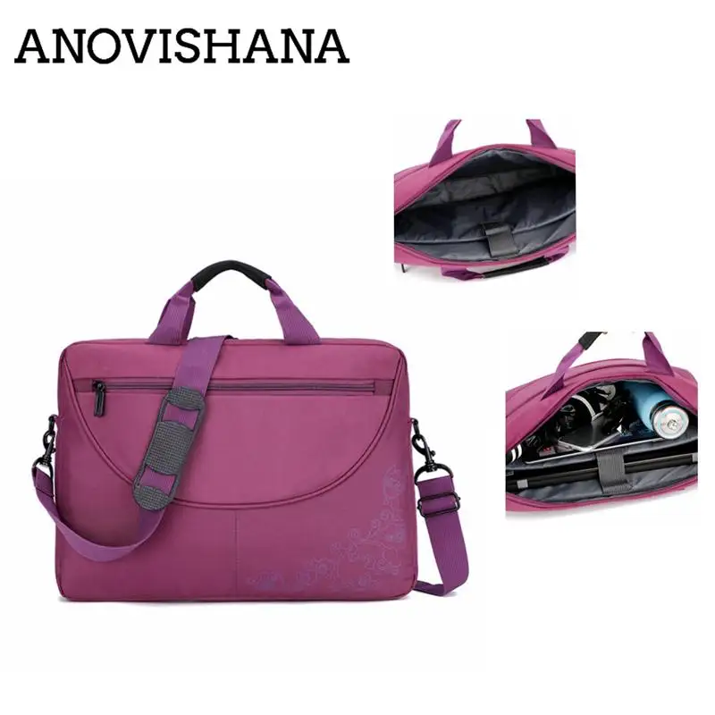 

ANOVISHANA unisex Laptop shoulder bag for Man Handbag Briefcase oxford Laptop Case Women Crossbody bag Waterproof Sling bagsN012