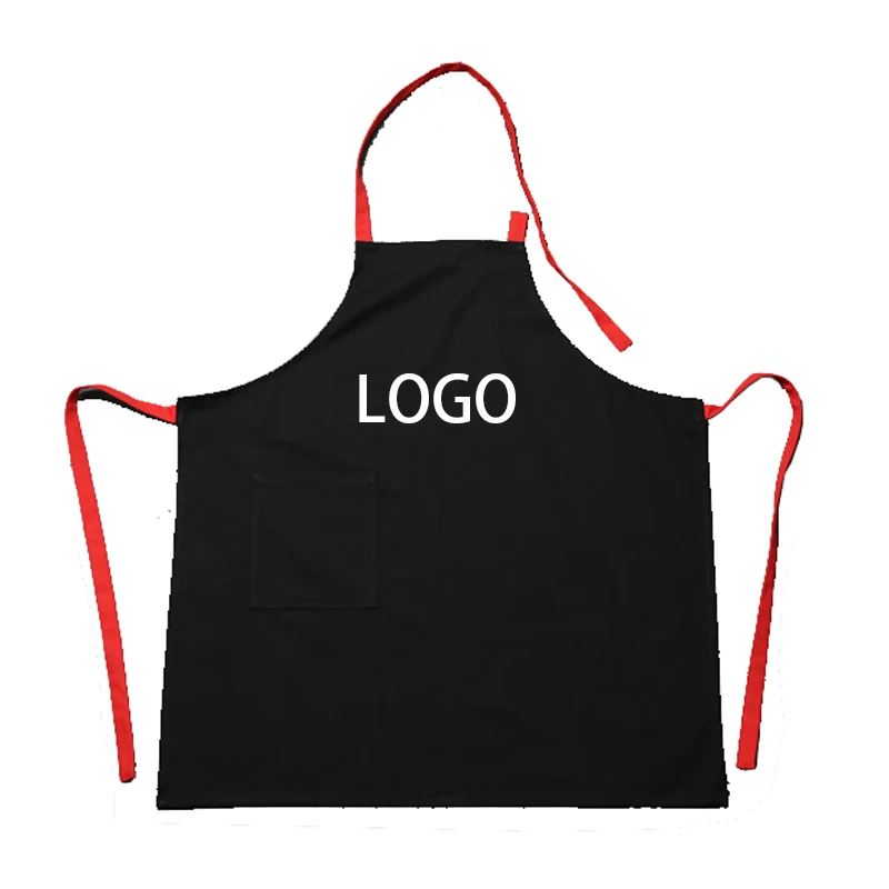 

Cotton Canvas Apron Kitchen Work Clothes Restaurant Coffee Nail Milk Tea Shop Customizable LOGO free printing