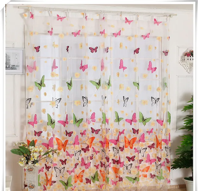 Aliexpress.com : Buy Dancing Butterfly Window curtain Treatments ...