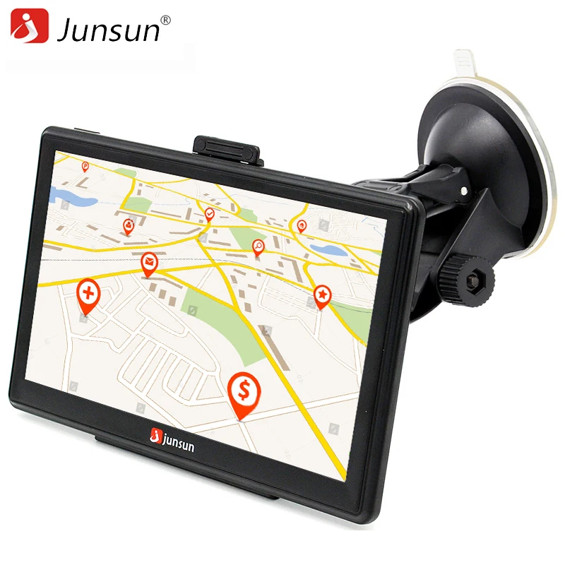 Junsun 7 inch HD Car GPS Navigation Capacitive screen FM 8GB Vehicle Truck GPS Car navigator Europe Sat nav Lifetime Map