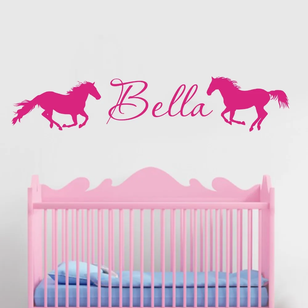 Personalised Horse Riding Wall Sticker Wall Decal Childrens Kids Nursery Bedroom