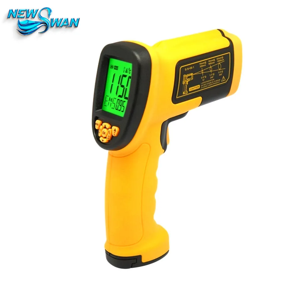 

Smart Sensor AS872 infrared thermometer Digital Non-contact -18-1350C LCD display IR laser Temperature measurement VS GM1350