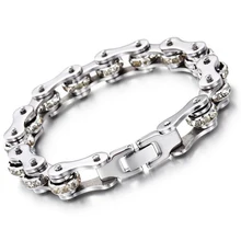 Женские Мужские браслеты с кулоном в виде велосипеда 316L из нержавеющей стали мотоцикл байкер велосипед белый кристалл браслет cz ювелирные изделия 12 мм тяжелый