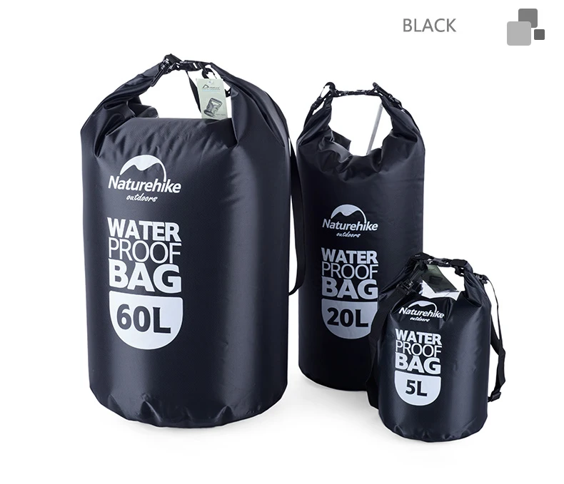 Naturehike 5L 20L 60L Waterproof Bag Storage Dry Sack Bag For Canoe Kayak Rafting Outdoor Sport Bags Travel Kit Equipment