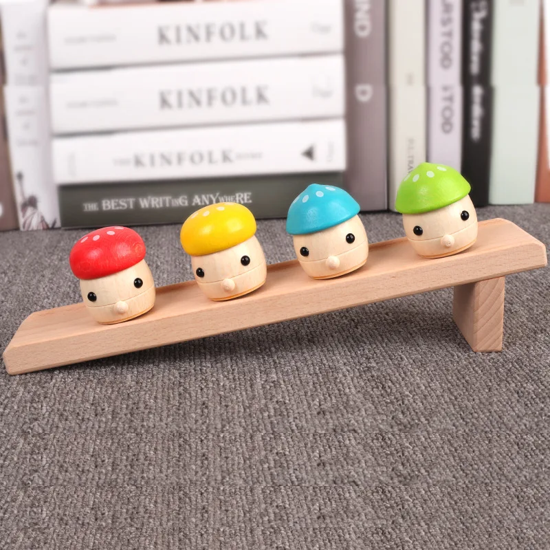 Solid wood children's puzzle Montessori early childhood baby 1-3 years old toy mushroom slide infant hands-on toy Desktop games Solid wood children's puzzle Montessori early childhood baby 1-3 years old toy mushroom slide infant hands-on toy Desktop games