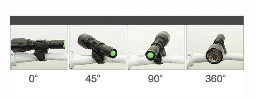 Excellent Bicycle Light Holder 360 Degree Flashlight Silicone Strap LED Torch Holder Handlebar Gel Strap Cycling Bike Light Fixed Clip 7