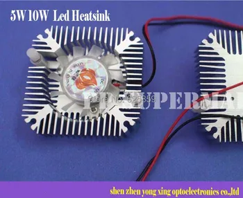 

Free shipping 10pcs 5W 10W High Power Led Heatsink With Fan Aluminium Cooling For 5W/10W Led 12V