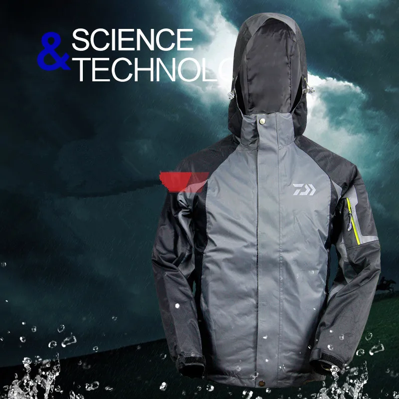 

New Daiwa Fishing Clothing Three Layers Fleece Warm Hiking Camping Fishing Jackets Mens Waterproof Winter Fishing Down Coats