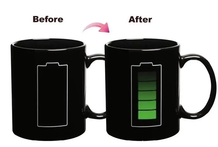 

1pc Low Battery Coffee Mugs change Colour Changing Heat Sensitive Ceramic Coffee Surprise Gifts Magic Tea Cup Mugs cats pet