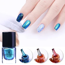 BORN PRETTY розовое золото жемчуг-Хамелеон стемпинг ногтей Покрытие красочный дизайн ногтей пластины печать лак для ногтей лак масло авокадо