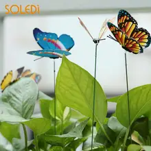 15PCS Butterfly 3D Art Insect Beautiful Lifelike Simulation Ornament Creative Butterfly Stakes Yard Plant Lawn Garden Decor