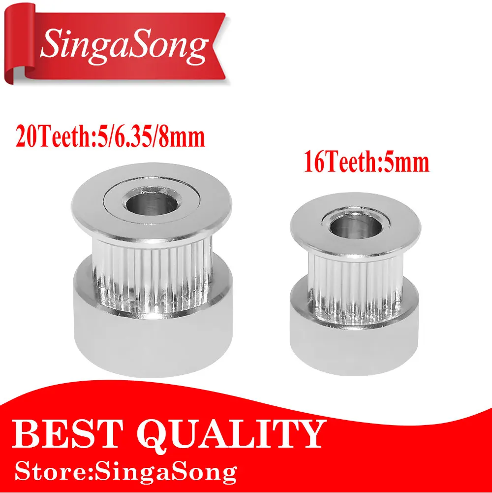 GT2 20Teeth 16 teeth 20 Teeth Bore 5mm/8mm Timing Alumium Pulley Fit for GT2-6mm Open Timing Belt for 3D Printer. GT2 20Teeth 16 teeth 20 Teeth Bore 5mm/8mm Timing Alumium Pulley Fit for GT2-6mm Open Timing Belt for 3D Printer.