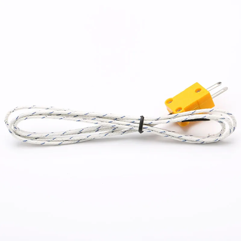 

1 Meters 2 Flat Pin Plug K Type Thermocouple Temperature Test Cable Line HR