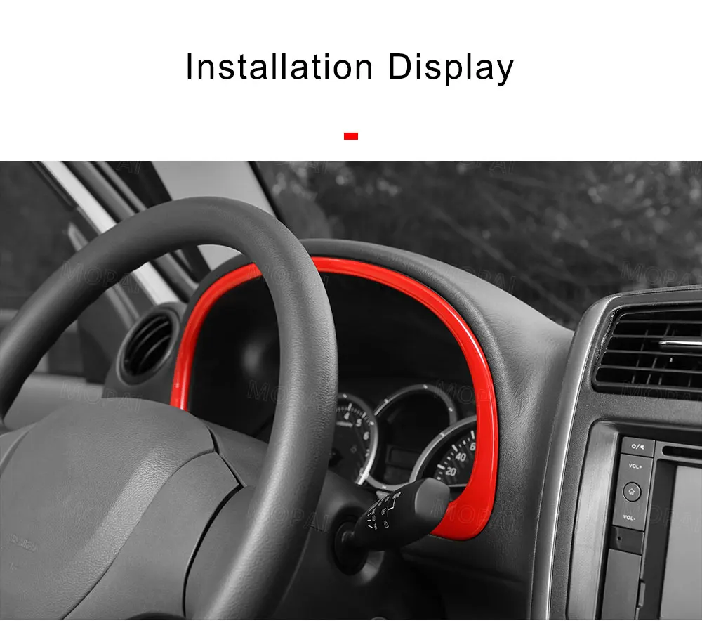 MOPAI ABS Автомобильный интерьер приборная панель декоративная крышка кольцо наклейки для Suzuki Jimny 2007- автомобильные аксессуары