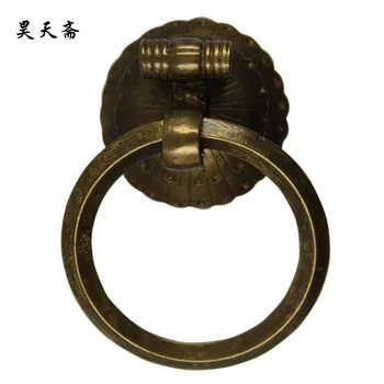 

[Haotian vegetarian] bronze door knocker antique copper door handle cymbals handle HTA-117