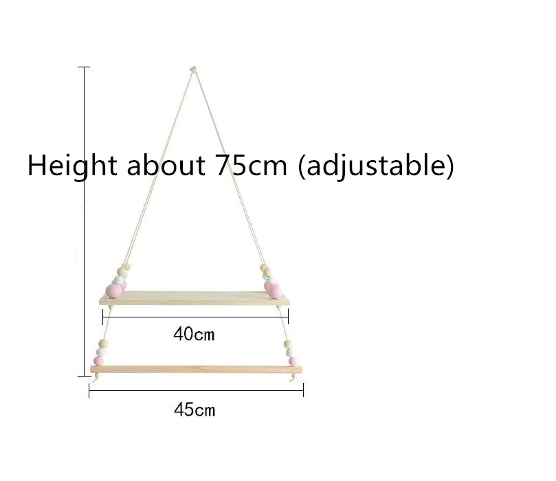Ручная работа, натуральная деревянная полка, плавающая полка, настенные полки, фиолетовые, розовые, Зеленые Бусины, украшение для ванной комнаты, декор для спальни