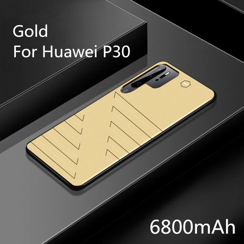Neng 6800 mAh внешний блок питания для huawei P30 батарея зарядное устройство чехол-Аккумулятор для huawei P30 Pro назад клип батарея - Цвет: Gold for P30