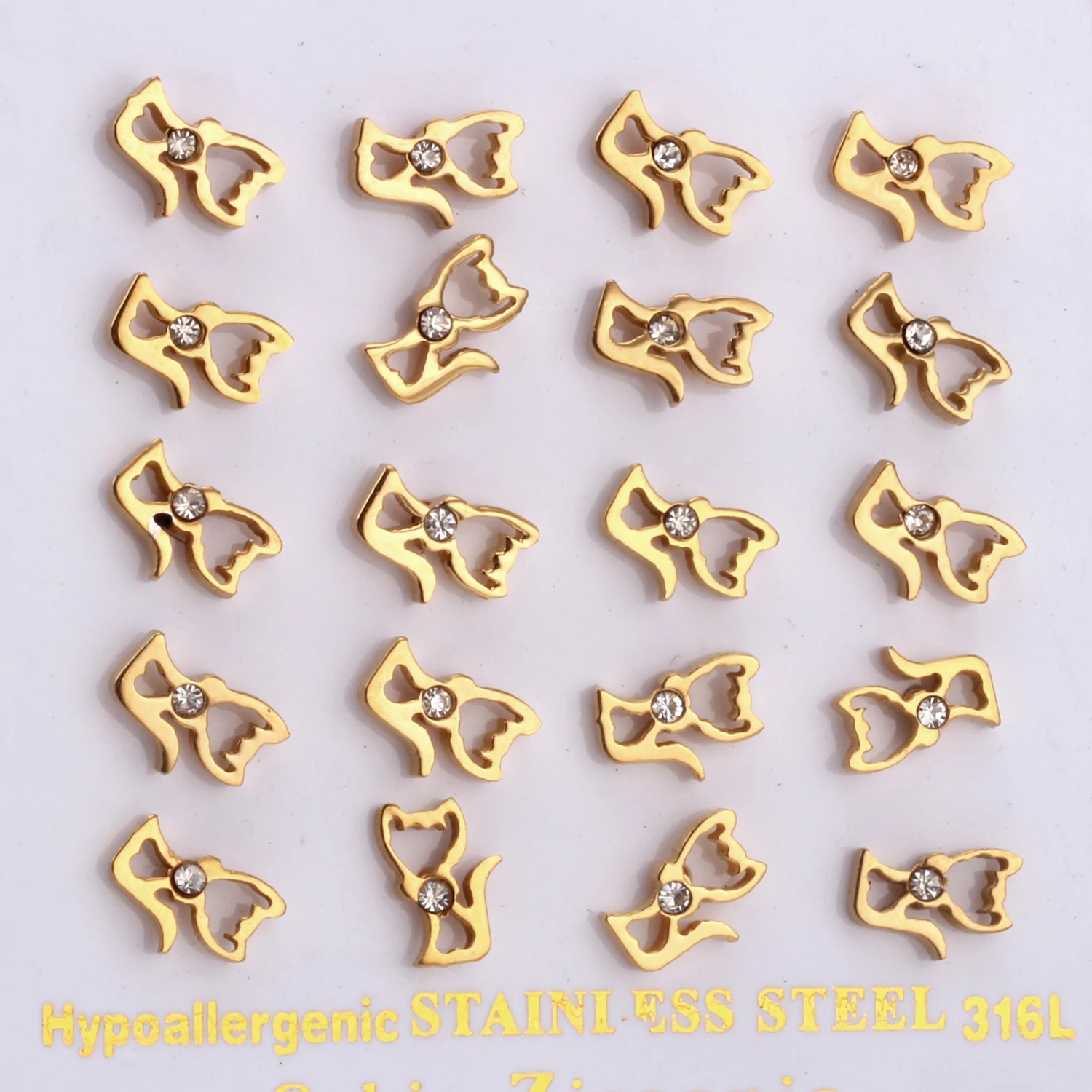 LUXUKISSKIDS 10 парт/лот серьги с животными из нержавеющей стали 316L серьги-гвоздики