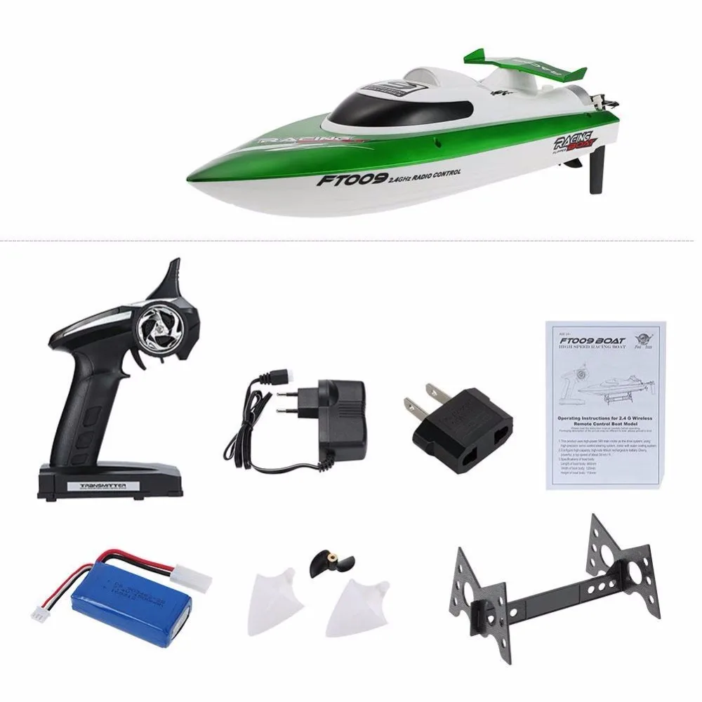 

Peradix FT009 RC Boat 2.4G 4CH Water Cooling System Self-righting 30km/h High Speed 360 Degree Flips Racing RC Boat