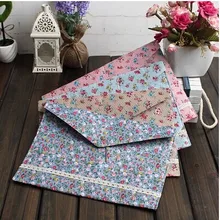 Kawaii офиса с милым бантом цветок Хранение документов мягкие Ткань a4 папка для документов/мешок архива