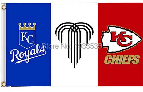 Kansas City Royals Chiefs Missouri Large Flying Flag 3ftx5ft Banner Kansas City Royals Chiefs Missouri Large Flying Flag 3ftx5ft Banner Br Metal Holes