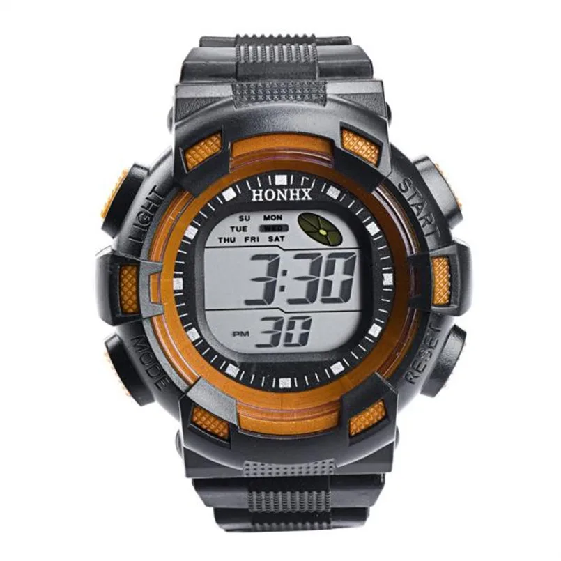 

Mens Sports Watches Simple Gifts Children BoysFashion LED Digital Alarm Date Rubber Army Watch Waterproof Wristwatch 20