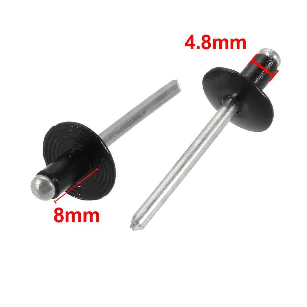 Uxcell Hot Sale 40Pcs 4.8mm x 8/12/14/16mm Rivets Aluminum Open End