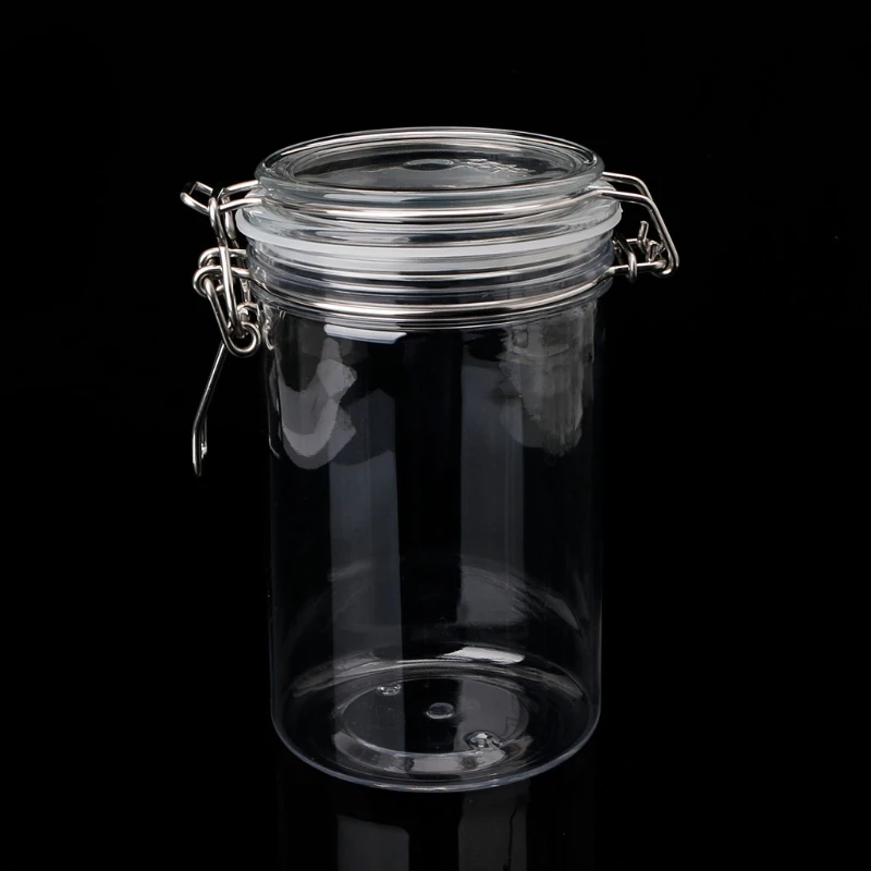 4 размера, круглая Прозрачная крышка-зажим для Хранения Сахара, воздушный плотный герметичный контейнер для хранения конфет