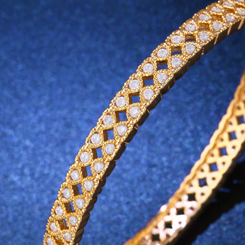 OCESRIO, роскошный бренд, золотой браслет, Женский кубический цирконий, проложенный, Свадебный Теннисный браслет, циркониевый бразильский женский браслет, brt-a80