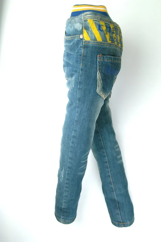 Зимние Синие джинсы для мальчиков-подростков теплые вельветовые детские джинсовые штаны детская Флисовая теплая верхняя одежда, брюки MH0315