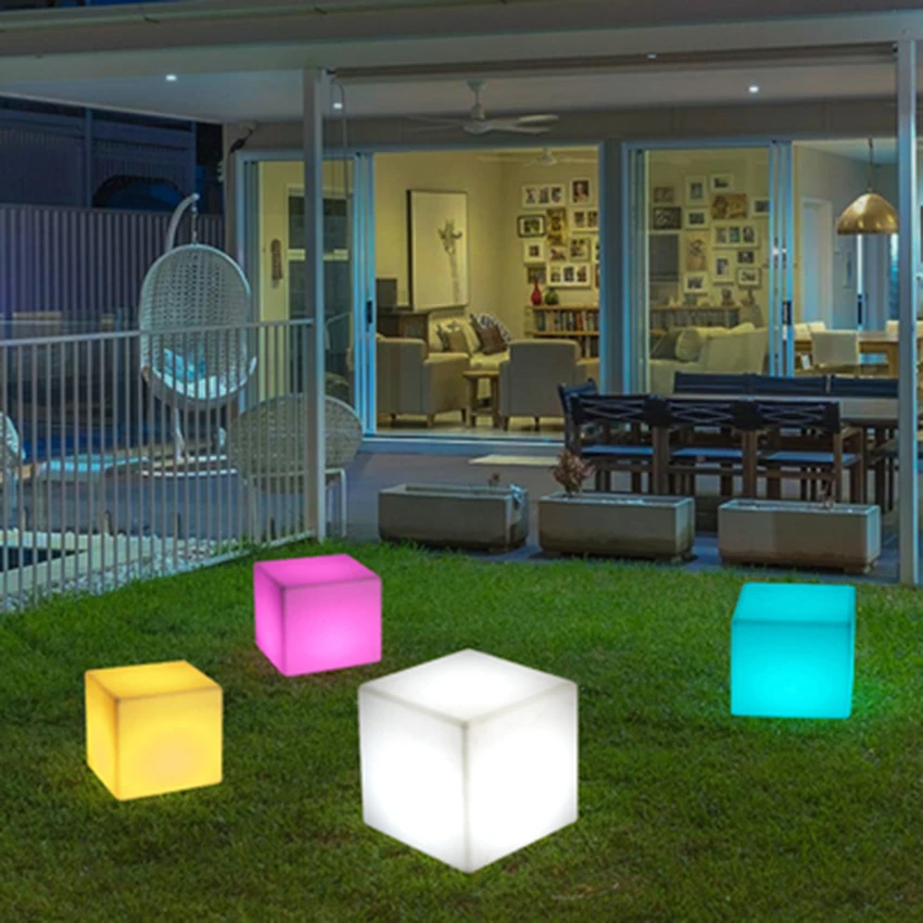 LED Cube Table Light Remote Control 16 Colors Change Holiday Wedding Bar Party Indoor Decoration Lighting LED Lights Desk Lamp