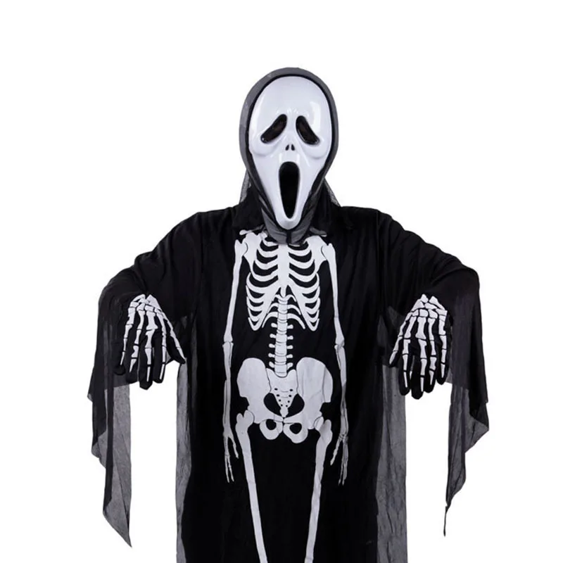 Halloween Ghost Costume Party Adults Clothes Scream Skeleton Ghost Devil Mask