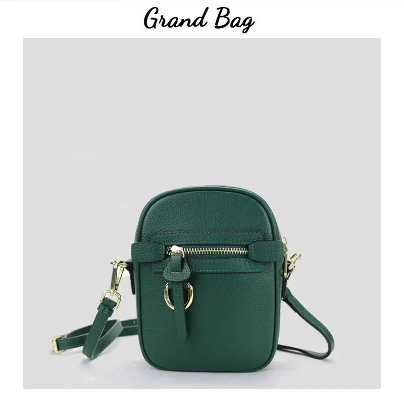 

New fashion multi colors women genuine leather small crossbody bag lady phone bag small shoulder bag girls