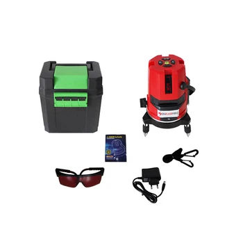 

Cross Laser Line 5 Lines 6 Points Laser Level 360 Vertical & Horizontal Rotary Used Indoor & Outdoor with Receiver