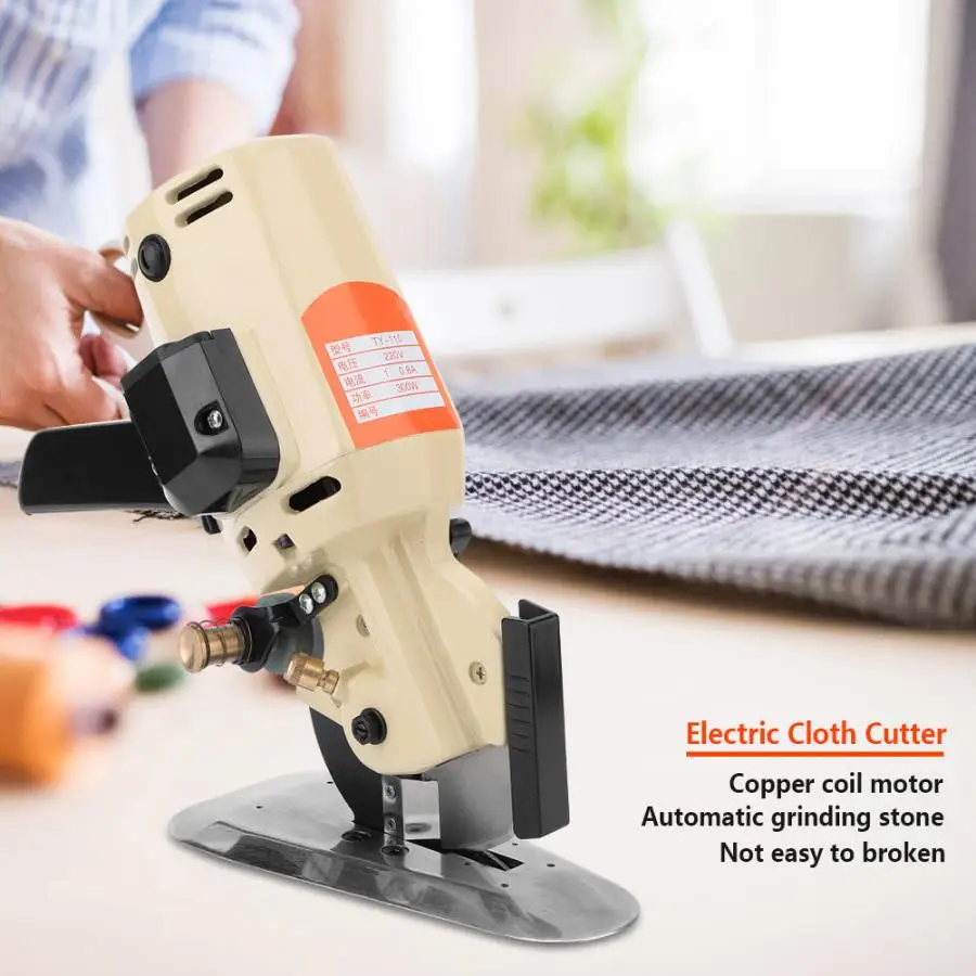 

cnc tools 220V/300W 110mm Rotary Blade Electric Round Cloth Cutter Fabric Trimming Cutting Machine Milling Cutter Kit Milling