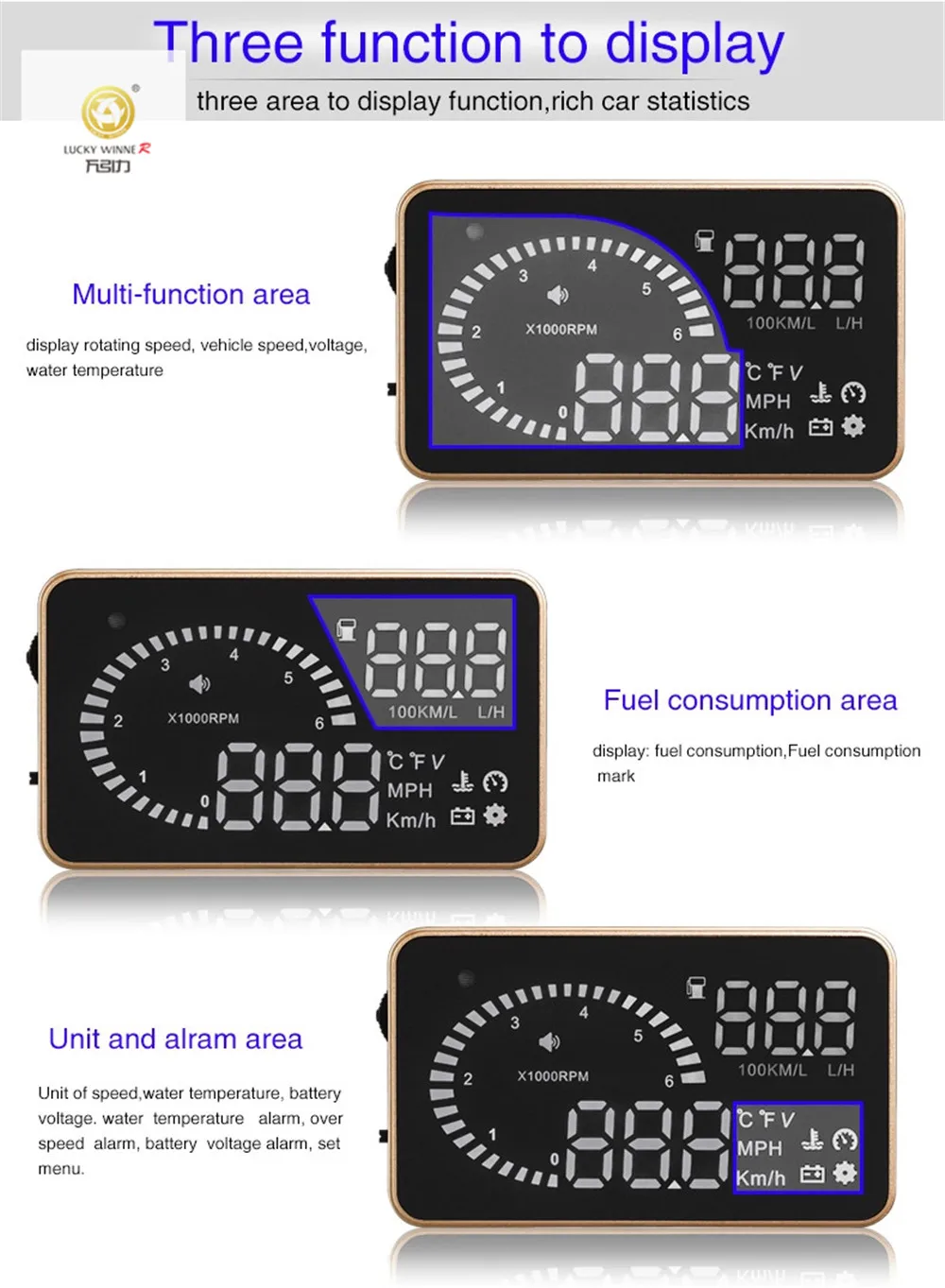 XUNMA Фирменная Автомобильная HUD Дисплей OBD2 II EUOBD система Предупреждение о превышении скорости проектор лобовое стекло авто электронная сигнализация напряжения