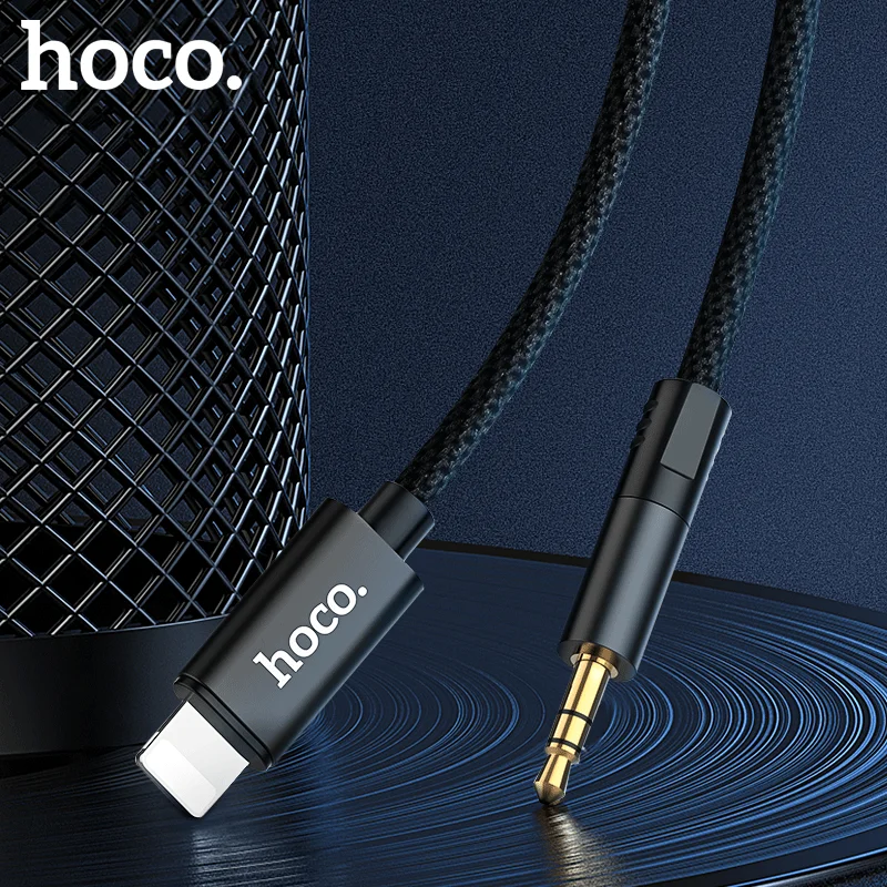 

HOCO Audio AUX Cable for Lightning Male to 3.5mm Male 1m HIFI Output Jack Cable Adapter for Car Speaker iPhone 7 8 Xs Max XR X