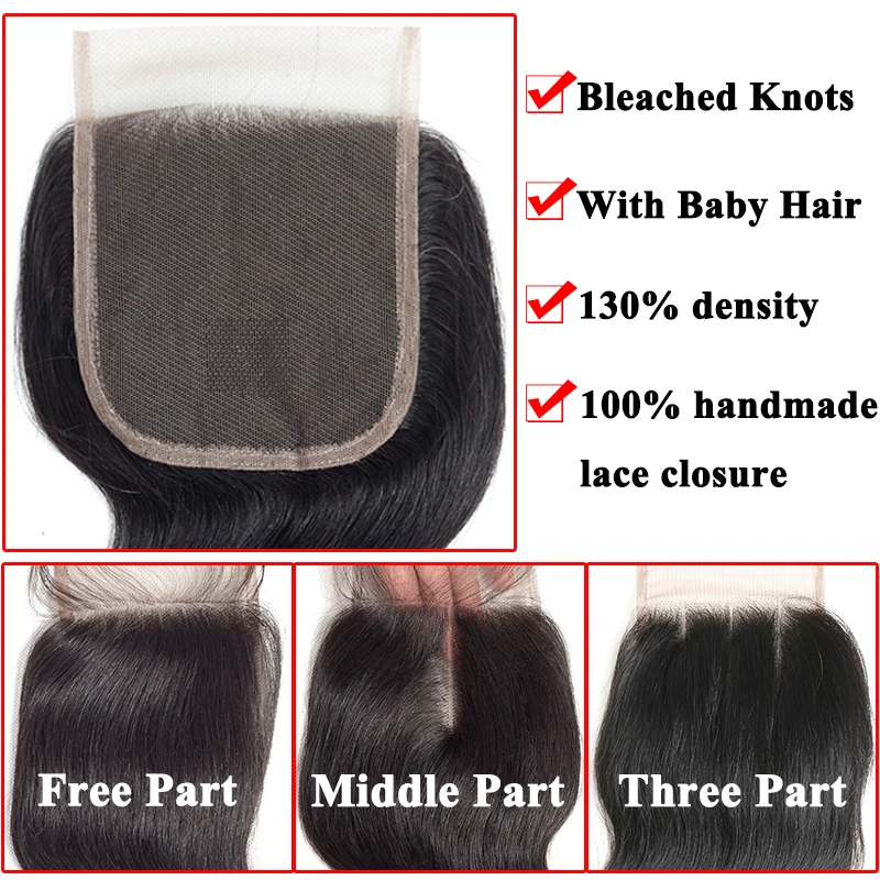 [TODAY ONLY] Peruvian Body Wave 3 Bundles With Closure Remy Human Hair Bundles With Closure Peruvian Hair Bundles With Closure