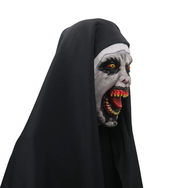 the nun valak cosplay mask latex horror masks halloween props party accessory halloween scary masks terror