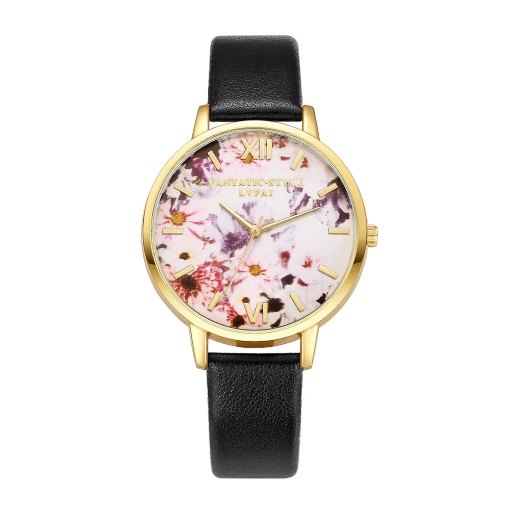 

LVPAI Woman's Watch Top Brand Luxury Quartz Wristwatch Sport Leather Strap Bracelet Clasp Watch Women Watches Reloj 233