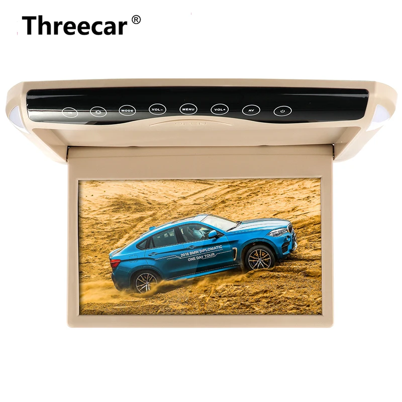1080P 10,1 дюймов Автомобильный Монитор откидной TFT lcd автомобильный монитор на крыше с MP5 плеером USB SD Автомобильный потолочный монитор