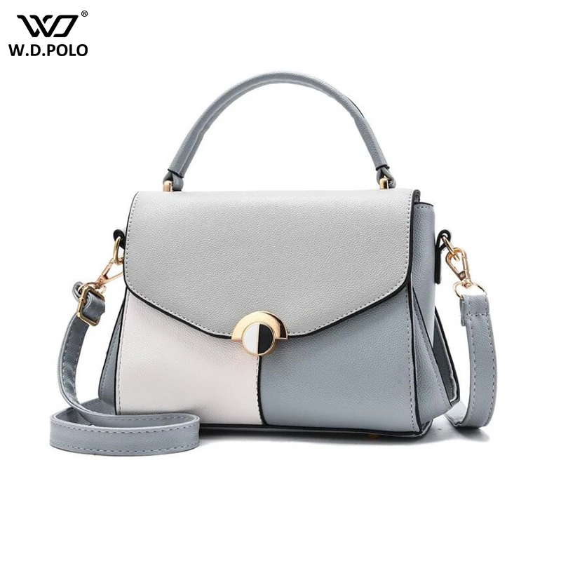 

New Patchwork Pu Leather Women Bags Casual Cover Lady Shoulder Bag Fashion Easy Matching Ladies Handbag For Female Bolsa Q006