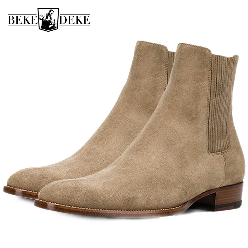 office suede chelsea boots