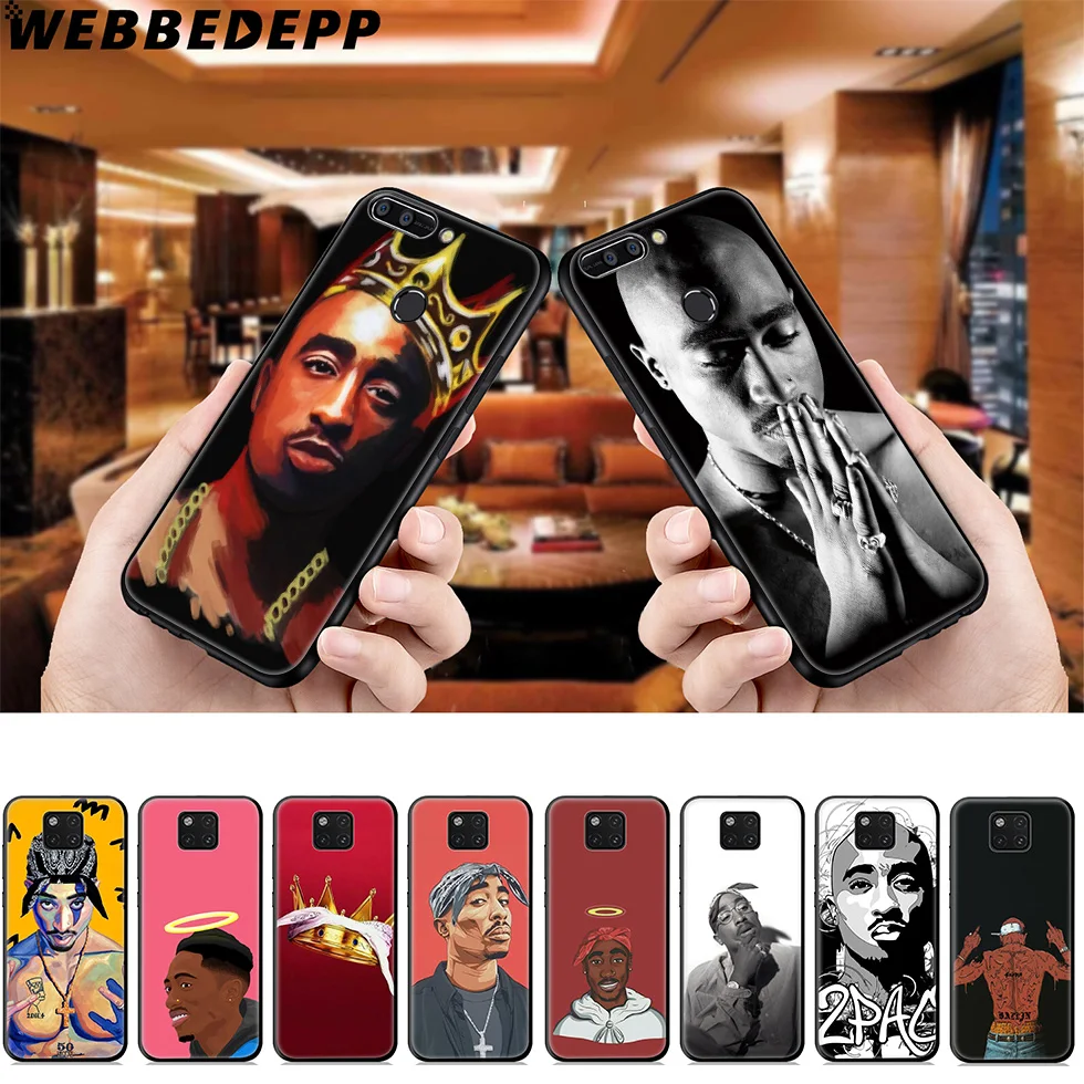 WEBBEDEPP 2pac Tupac Soft Case for Huawei Mate Honor 20 6A 7A 7C 7X 8 9 9X 10 View Lite Pro 30 |