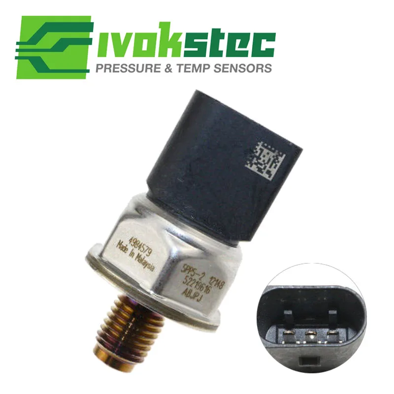 Подлинный датчик давления топлива дизельного для Cummins QSC8.3 4984579|fuel rail pressure|fuel railfuel