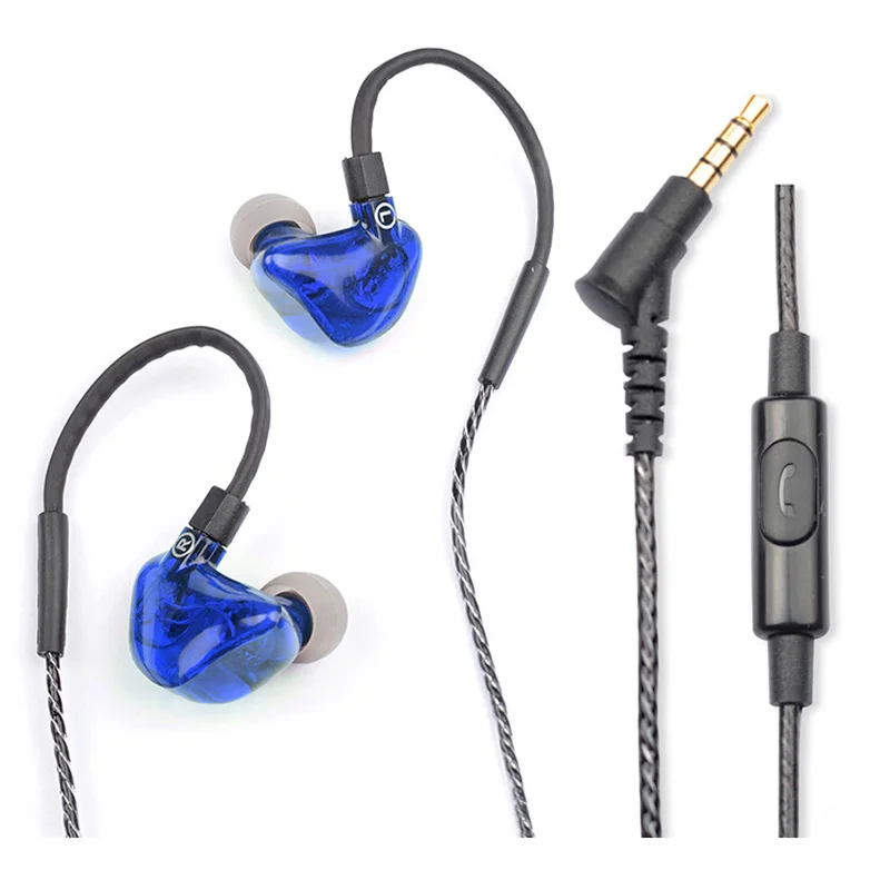 New 3.5mm Jack HIFI Earphones Dual Dynamic Driver Professional DIY