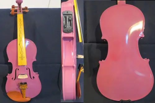 

Purple color NEW model 5 strings 4/4 electric violin +Acoustic violin