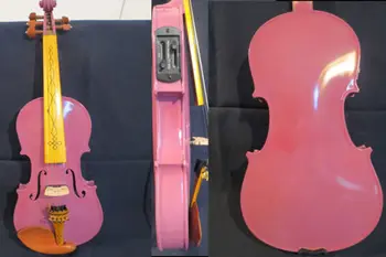 

Purple color NEW model 5 strings 4/4 electric violin +Acoustic violin