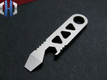 Best EDC Titanium Crowbar Tool Opener Words Hexagon Screwdriver